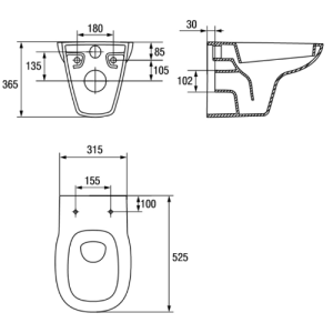Cersanit FACILE Унитаз подвесной