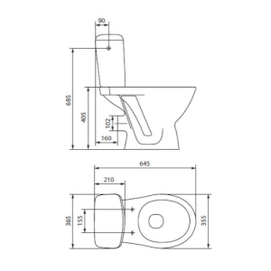 Унітаз-компакт Cersanit KORAL 011 Унітаз-компакт Cersanit KORAL 011