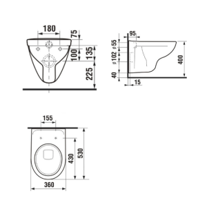 Комплект инсталляции Sanit 90.721 + унитаз Jika Lyra 2338.0+ крышка 9338.5