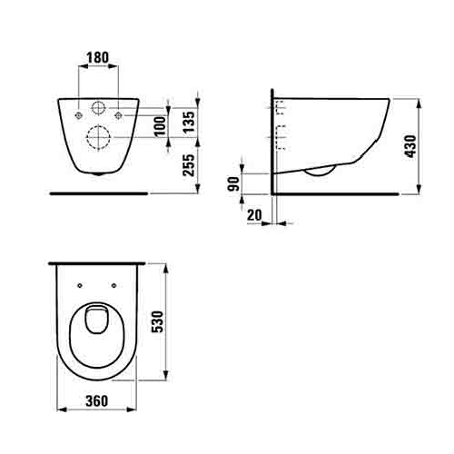 Комплект інсталяції Jika 39565 + унітаз Laufen 2095.6+ кришка 9395.6