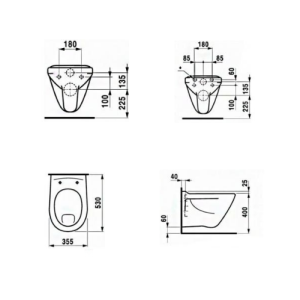 Комплект інсталяції A 434344 Roca Pro + унітаз Laufen Suprema + кришка + кнопка
