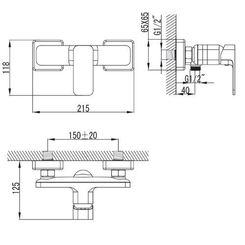 Смеситель для душа Imprese BILOVEC 15255 Смеситель для душа Imprese BILOVEC 15255