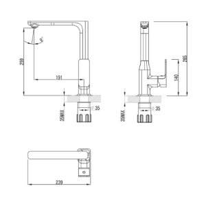 Смеситель для кухни Imprese BILOVEC 55255 Смеситель для кухни Imprese BILOVEC 55255
