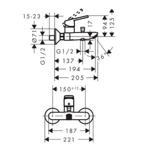 Набор смесителей HANSGROHE для ванны Logis Loop 1042017