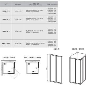 Душова кабіна Supernova SRV2-S + SRV2-S Рама: сатин, скло - гартоване прозоре Душова кабіна Supernova SRV2-S + SRV2-S Рама: сатин, скло - гартоване прозоре