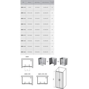 Душова кабіна Rapier NRDP4 + RPS Рама - білий, скло - гартоване прозоре Душова кабіна Rapier NRDP4 + RPS Рама - білий, скло - гартоване прозоре