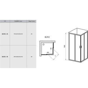 Душевая кабина Blix BLRV2 80 Рама - белый, стекло - каленое прозрачное Душевая кабина Blix BLRV2 80 Рама - белый, стекло - каленое прозрачное