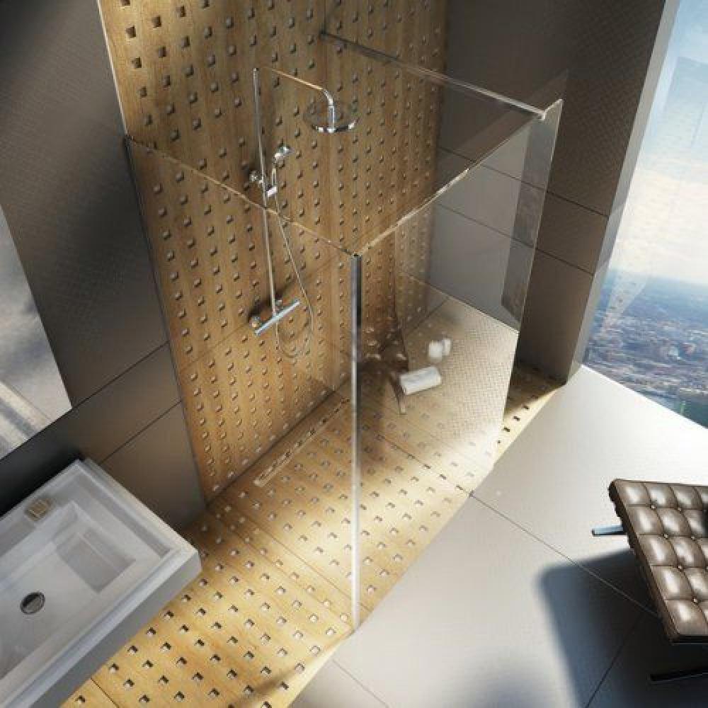 Душевая кабина Walk-In 110/80 Corner Рама: хром, стекло - каленое прозрачное