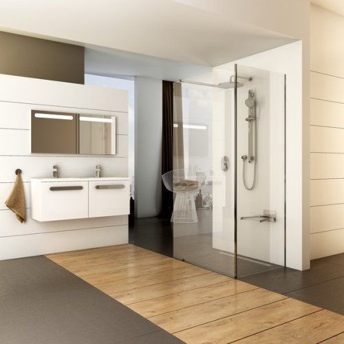 Душова кабіна Walk-In 110/80 Corner Рама: хром, скло - гартоване прозоре Душова кабіна Walk-In 110/80 Corner Рама: хром, скло - гартоване прозоре