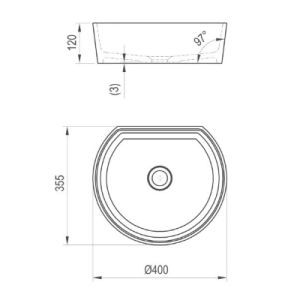 Умивальник Ravak Moon 1C, 400 мм Умивальник Ravak Moon 1C, 400 мм