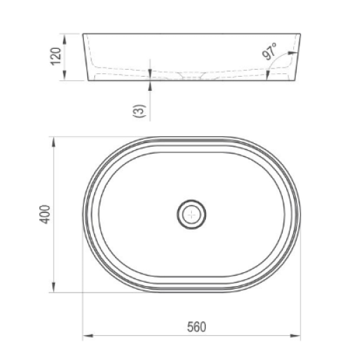 Умивальник Ravak Moon 2, 560 мм Умивальник Ravak Moon 2, 560 мм