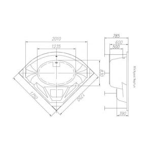 Ванна акрилова Riva Pool Turandot 175x175 см