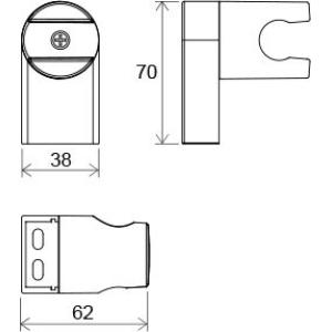 Фіксатор для душу Ravak Chrome 611.00