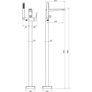 Змішувач для окремої ванни Ravak Freedom-FM 081.00