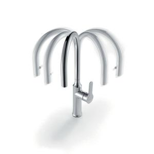 Смеситель для кухонной мойки Ravak-KM 017.00 с выдвижной лейкой