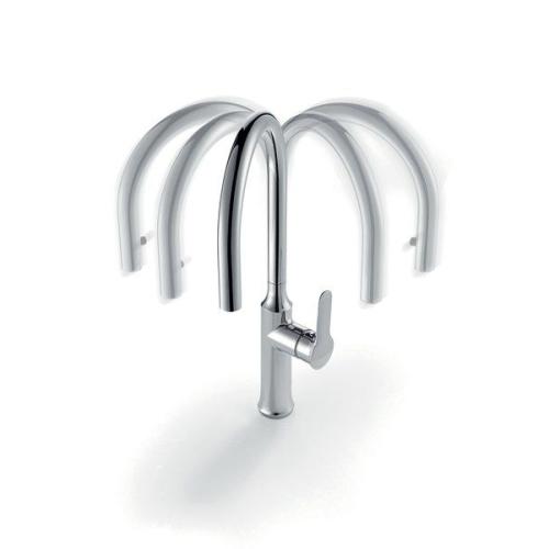 Смеситель для кухонной мойки Ravak-KM 017.00 с выдвижной лейкой