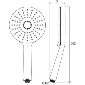 Лійка Ravak Flat XXL 961.00 ручний душ 3 режими 140 мм