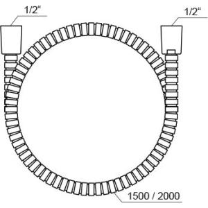 Душовий шланг Ravak SilverShine 915.02 200 см із захисним покриттям Душовий шланг Ravak SilverShine 915.02 200 см із захисним покриттям