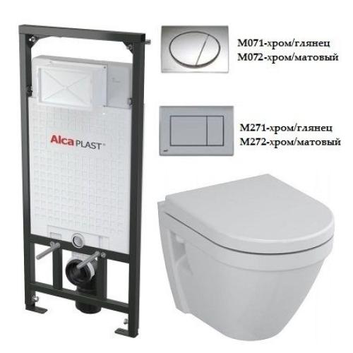 Система інсталяції AlcaPlast + Кераміка Vitra S50 + кришка SoftClose