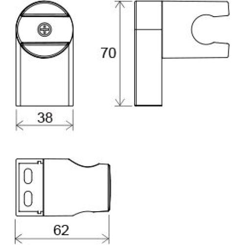 Держатель для душа Chrome Ravak 611.00 регулируемый Держатель для душа Chrome Ravak 611.00 регулируемый