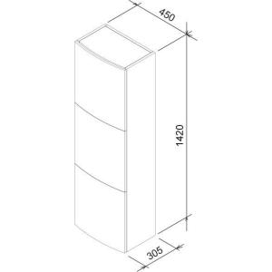 Боковой пенал Ravak SB Evolution открытый Боковой пенал Ravak SB Evolution открытый