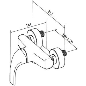 Смеситель для душа Sense 1 F7520000 AM PM