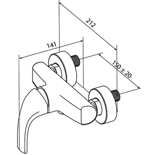 Смеситель для душа Sense 1 F7520000 AM PM