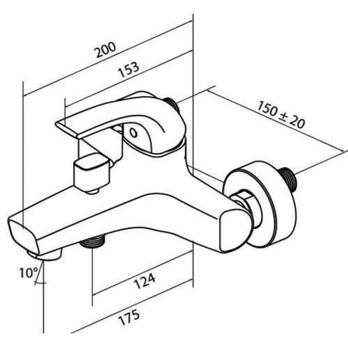 Змішувач для ванни Sense 1 F7510000 AM PM
