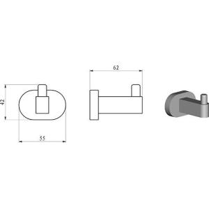 Одинарний гачок Ravak Chrome CR 110.00