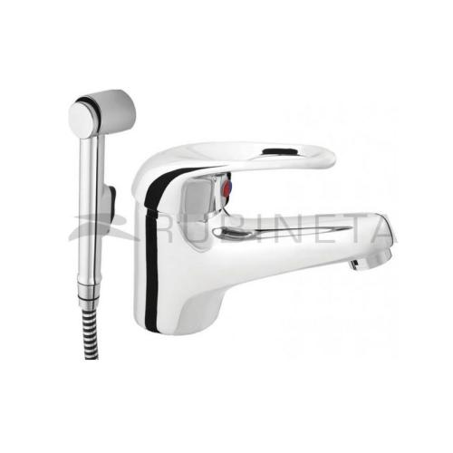 Змішувач для умивальника із гігієнічним душем Rubineta PRINCE P-17 STAR