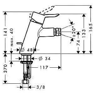 Hansgrohe Focus S Смеситель для биде 31721000.