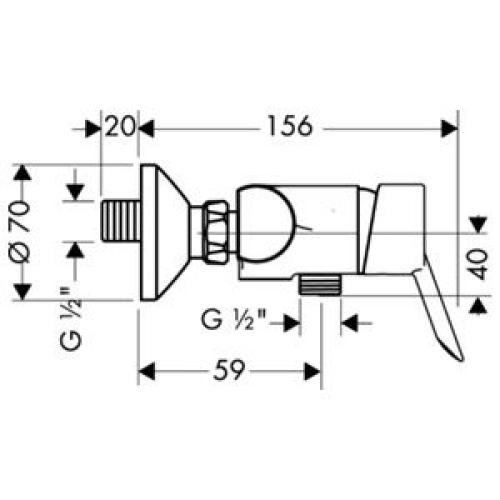 Hansgrohe Focus S Змішувач для душу 31762000 Hansgrohe Focus S Змішувач для душу 31762000