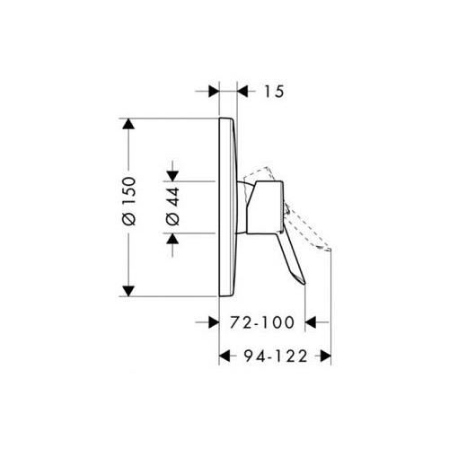 Hansgrohe Focus S Змішувач для душу, прихований монтаж 31763000.