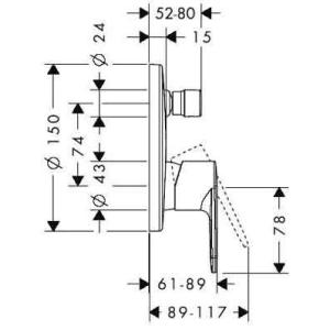 Hansgrohe Talis E2 Змішувач для ванни 31645000