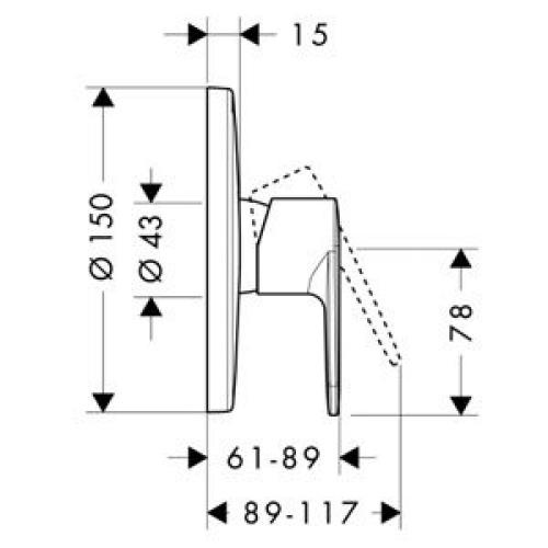 Hansgrohe Talis E 2 Змішувач для душу 31666000