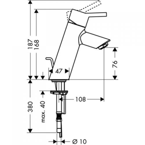 Hansgrohe Talis S2 Змішувач для раковини 32040000 Hansgrohe Talis S2 Змішувач для раковини 32040000