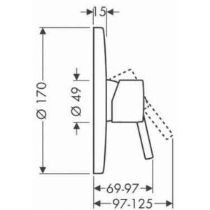Hansgrohe Talis S Змішувач для душу, одноважільний СМ 32675000