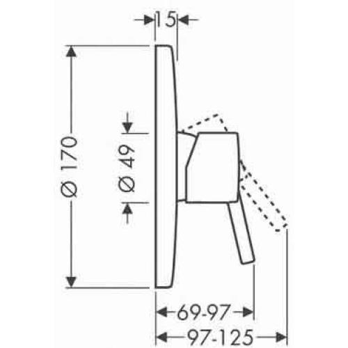 Hansgrohe Talis S Змішувач для душу, одноважільний СМ 32675000