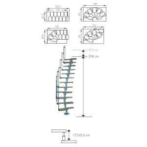 Сходи модульні Minka Twister 600мм
