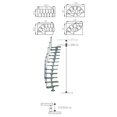 Сходи модульні Minka Twister 600мм