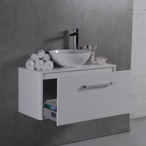 Шафка навісна Fancy Marble модель Fiji 90 з раковиною Mona Шафка навісна Fancy Marble модель Fiji 90 з раковиною Mona