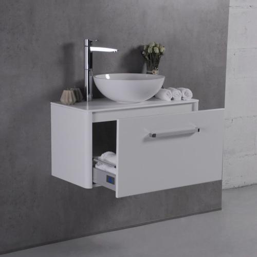 Шкафчик навесной Fancy Marble модель Fiji 80 с раковиной Mona