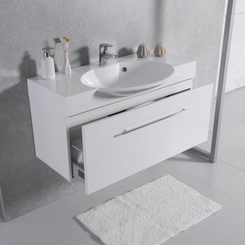 Шкафчик навесной Fancy Marble модель Sumatra 980 с раковиной Carme 980