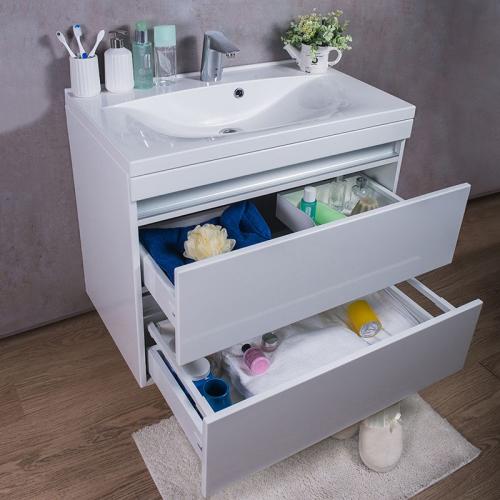 Шкафчик навесной Fancy Marble модель Borneo 800 с раковиной Yonna