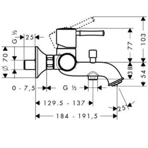 Hansgrohe Talis Classic Змішувач для ванни 14140000
