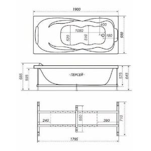 Акриловая ванна Тритон Персей 190 Акриловая ванна Тритон Персей 190