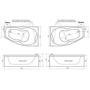 Акрилова ванна Тритон Лайма 160 права (сифон у подарунок)