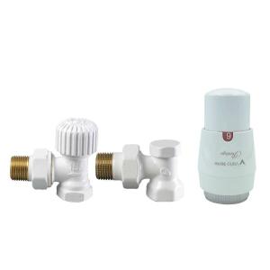 Комплект термостатичний Vario Term, ELEGANT, кутовий, білий, ELGS0206C/FK