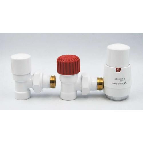 Комплект термостатичний Vario Term, ROYAL, кутовий, матовий білий, ROGS0221CFK