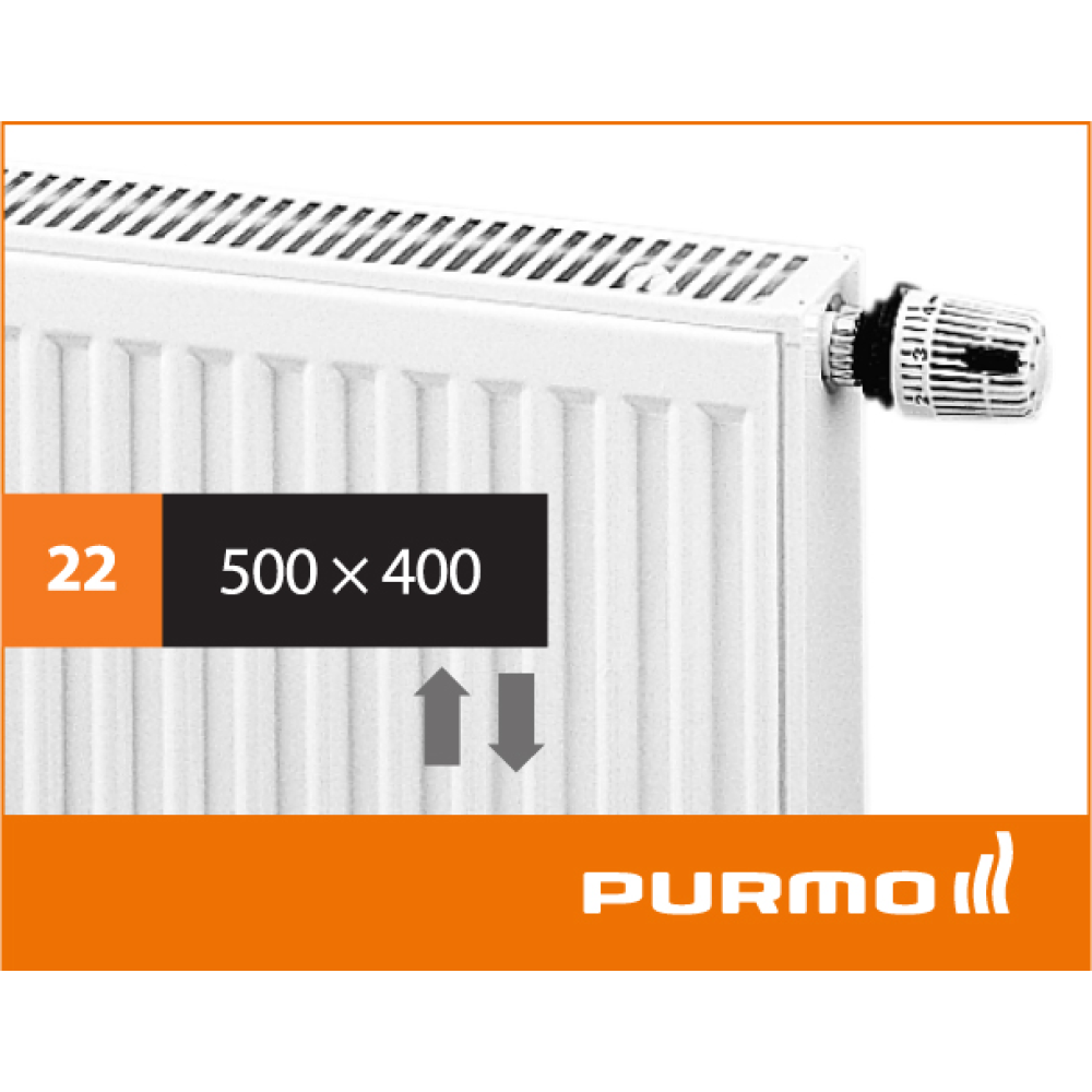 Стальной  панельный радиатор PURMO Ventil Compact 22 500x 400